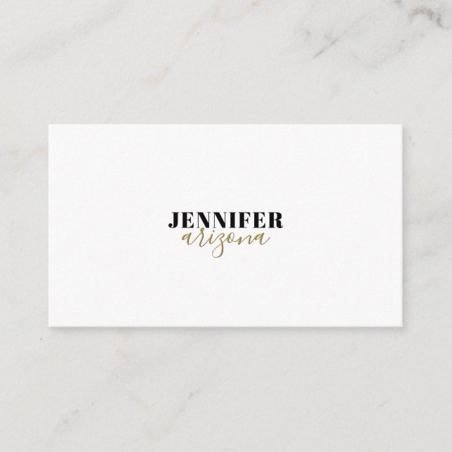 Calligraphy Elegant Plain Add Own Name Enclosure Card (Front)