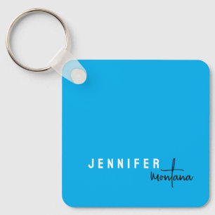 Calligraphy Elegant Plain Add Own Name Key Ring