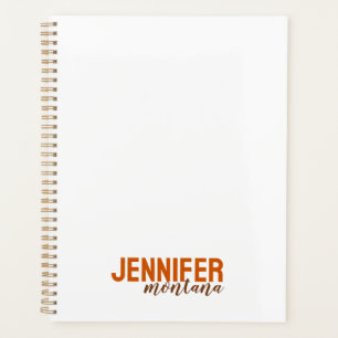 Calligraphy Elegant Plain Add Own Name Planner