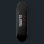 Calligraphy Elegant Plain Add Own Name Skateboard<br><div class="desc">Looking for a beautiful calligraphy with an aesthetic handwriting? This simple,  eye-catching design is for you. This product,  specially designed for marriage and family name use,  immediately impresses those who see it. The fine and tasteful design will immediately reflect the quality of your relationship and family.</div>