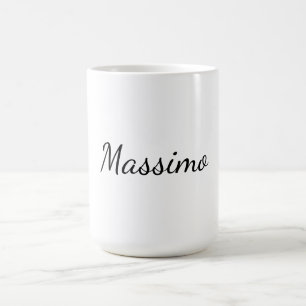 Calligraphy Elegant Plain Simple Name Coffee Mug