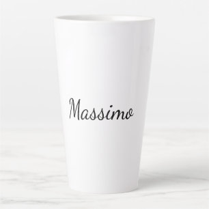 Calligraphy Elegant Plain Simple Name Latte Mug