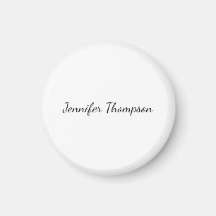 Calligraphy Elegant Plain Simple Name Magnet
