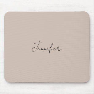 Calligraphy Elegant Plain Simple Name Mouse Pad