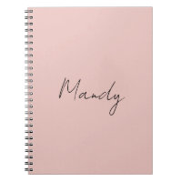 Calligraphy Elegant Rose Gold Plain Simple Name