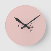 Calligraphy Elegant Rose Gold Plain Simple Name