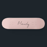 Calligraphy Elegant Rose Gold Plain Simple Name Skateboard<br><div class="desc">Looking for a beautiful calligraphy with an aesthetic handwriting? This simple,  eye-catching design is for you. This product immediately impresses those who see it. The fine and tasteful design will immediately reflect the quality of your relationship and family.</div>