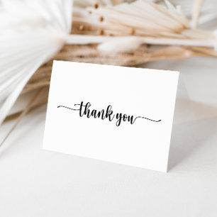 Calligraphy Folded Wedding Thank You Card