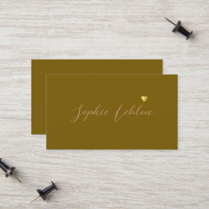 Calligraphy Font Name Romantic Calling Card