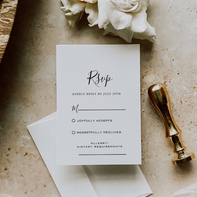 Calligraphy Formal RSVP Card (Creator Uploaded)