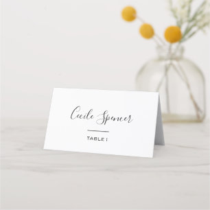 Calligraphy Formal Wedding Place Card