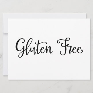 Calligraphy | "Gluten Free" Dietary Needs Sign