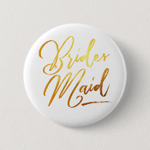 Calligraphy Gold Brides Maid elegant