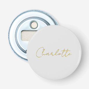 Calligraphy Gold Colour Grey Custom Personal Edit Bottle Opener