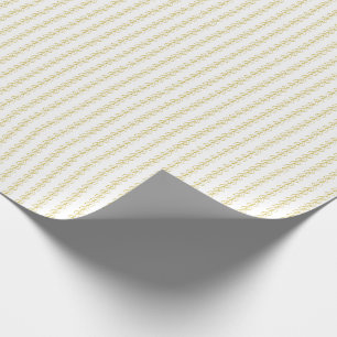 Calligraphy Gold Colour Monogram Modern Minimalist Wrapping Paper