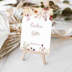Calligraphy Graceful Floral Cards and Gifts Sign