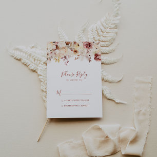 Calligraphy Graceful Floral RSVP