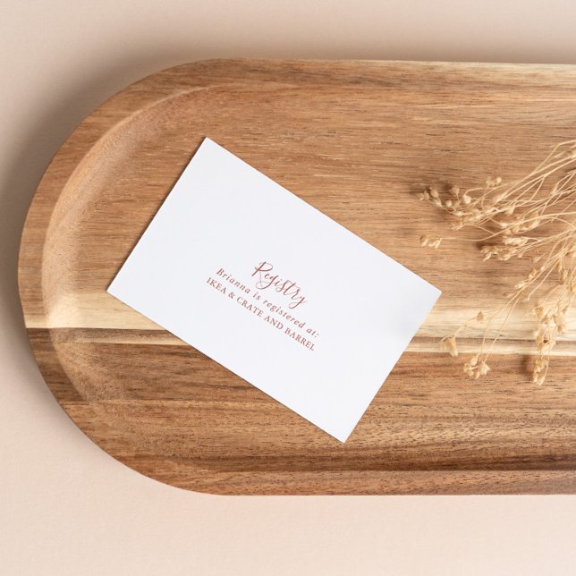 Calligraphy Graceful Wedding Gift Registry Enclosure Card (Creator Uploaded)
