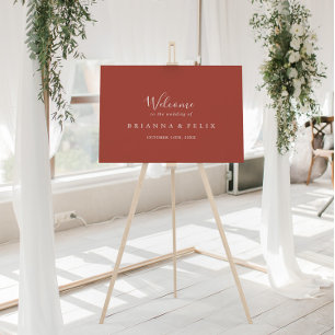 Calligraphy Graceful Wedding Welcome Sign