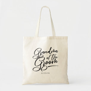 Calligraphy Grandma of the Groom elegant Tote Bag