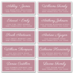 Calligraphy Guest Address Labels ORDER 6” or 8”!
