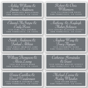 Calligraphy Guest Address Labels ORDER 6” or 8”!