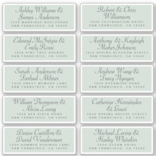Calligraphy Guest Address Labels ORDER 6” or 8”!