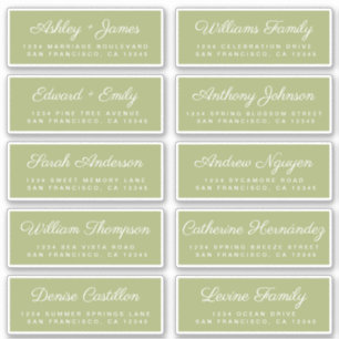 Calligraphy Guest Address Labels ORDER 6” or 8”!