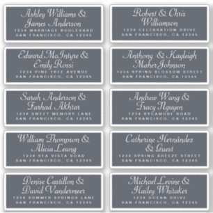 Calligraphy Guest Address Labels ORDER 6” or 8”!