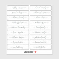 Calligraphy Guest Names Labels 18x, ORDER M or L!