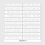 Calligraphy Guest Names Labels White<br><div class="desc">White name labels with your guest names in chic offblack calligraphy on a white background (custom font on request). Simply add all your guest names and stick the personalised name labels on an envelope,  card or gift. Exclusively  designed for you by Happy Dolphin Studio.</div>