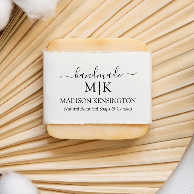 Calligraphy Handmade Monogram or Add Logo Business Self-inking Stamp (Customize to change text size or text style.)