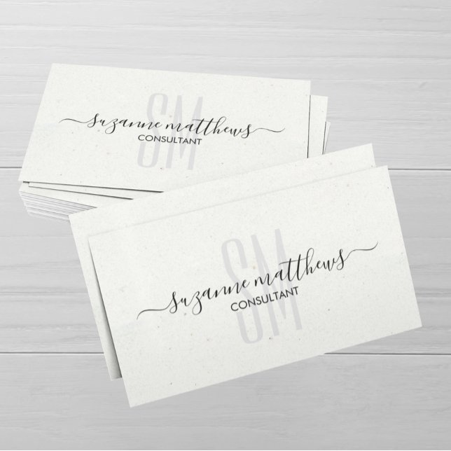 Calligraphy Handwritten Modern Minimalistic Business Card (Creator Uploaded)