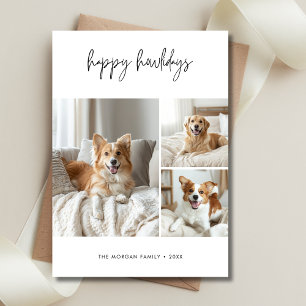 Calligraphy Happy Howlidays Dog Christmas Photo Holiday Card