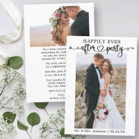Calligraphy Heart 2 Photo Happily Ever After Party