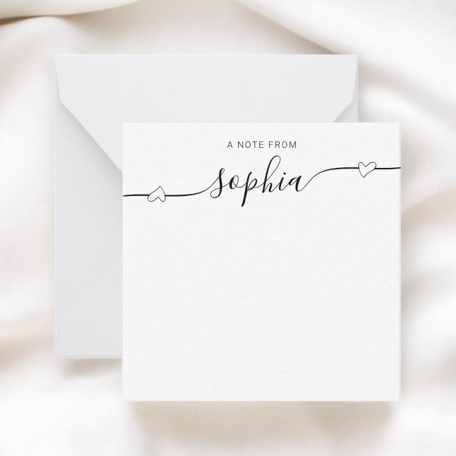 Calligraphy Heart Girly White Card (Creator Uploaded)