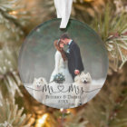 Calligraphy Heart Mr. and Mrs. Wedding Photo