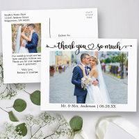 Calligraphy Heart Wedding Thank You So Much Photo