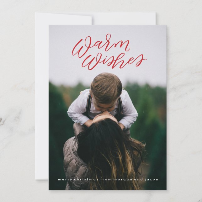Calligraphy Holiday Photo Card (Front)