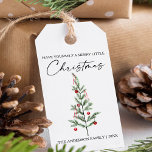 Calligraphy Ink Script Watercolor Christmas Tree Gift Tags<br><div class="desc">Modern Elegant Calligraphy Ink Pen Script Minimalist Watercolor Christmas Tree Gift Tag - Have Yourself A Merry Little Christmas</div>