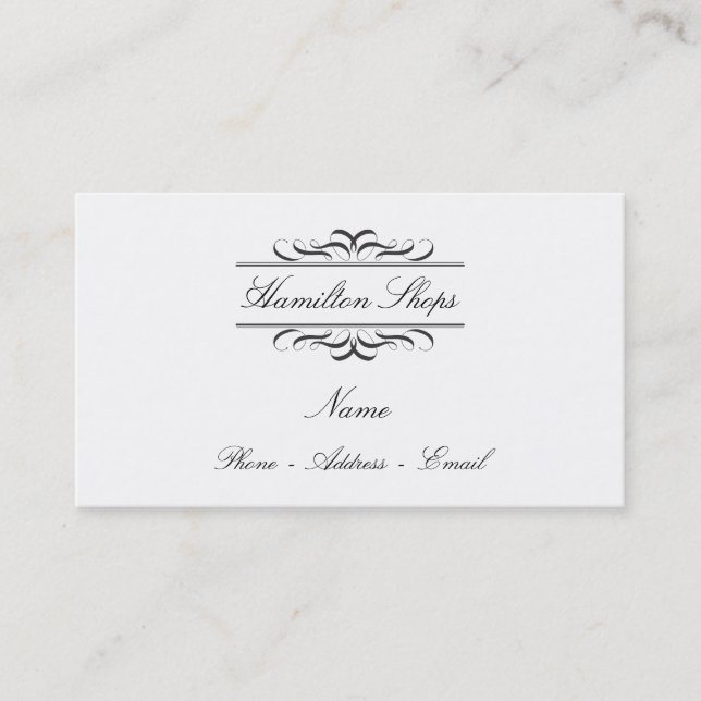 Calligraphy Label Business Cards (Front)