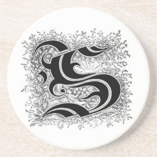 Calligraphy Letter S Coaster