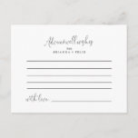 Calligraphy Love Fancy Script Wedding Advice Card<br><div class="desc">This calligraphy love fancy script wedding advice card is perfect for a modern wedding. The simple and elegant design features classic and fancy script typography in black and white. These cards are perfect for a wedding, bridal shower, baby shower, graduation party & more. Personalise the cards with the names of...</div>