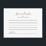 Calligraphy Love Fancy Script Wedding Advice Card<br><div class="desc">This calligraphy love fancy script wedding advice card is perfect for a modern wedding. The simple and elegant design features classic and fancy script typography in black and white. These cards are perfect for a wedding, bridal shower, baby shower, graduation party & more. Personalise the cards with the names of...</div>