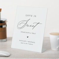 Calligraphy Love Is Sweet Wedding Dessert Table