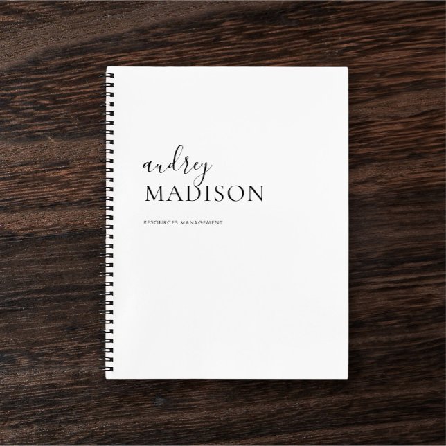 Calligraphy Luxury Minimalist White Notebook (Creator Uploaded)