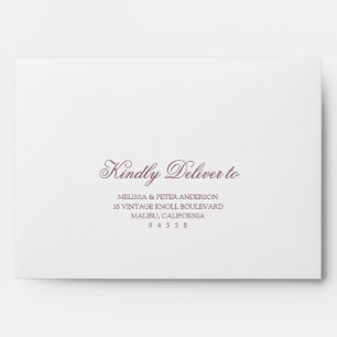 Calligraphy Mailing Return Address Wedding Envelope