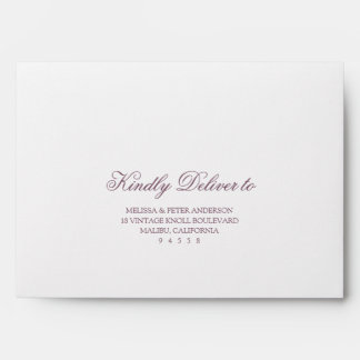 Calligraphy Mailing Return Address Wedding Envelope