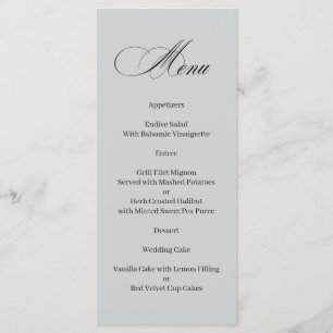 Calligraphy Menu