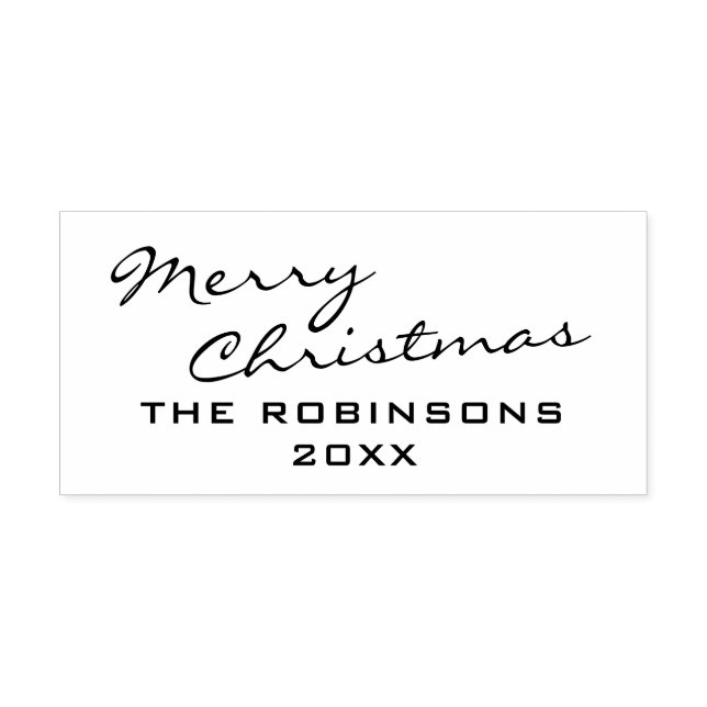 Calligraphy Merry Christmas Name Self-inking Stamp (Design)